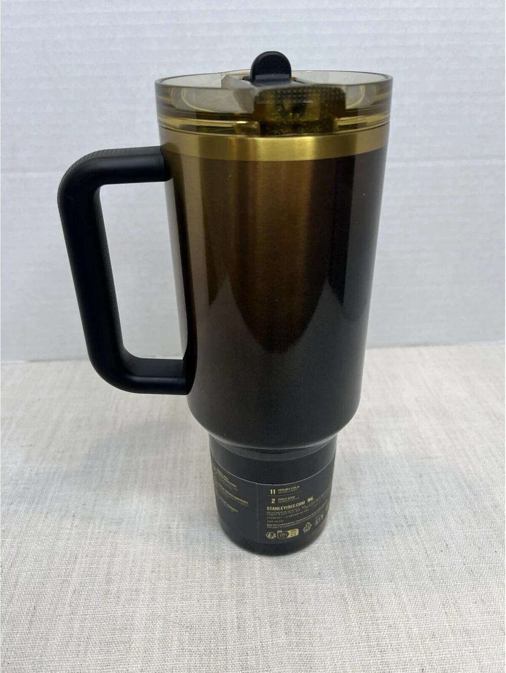 Stanley Quencher ProTour Tumbler | 40 oz Black Honey Insulated Handle Lid Straw